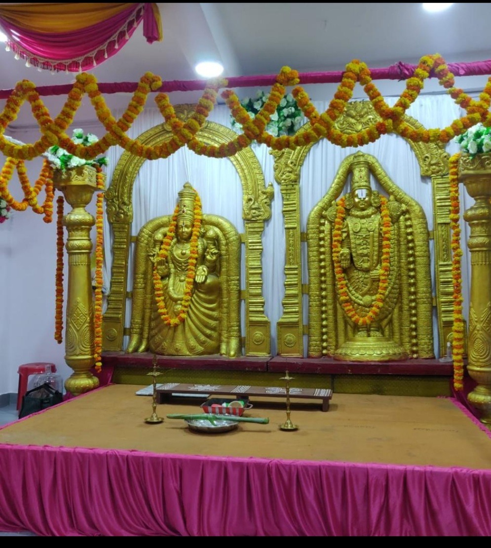 Decorated Srimala Balaji Idol Stage