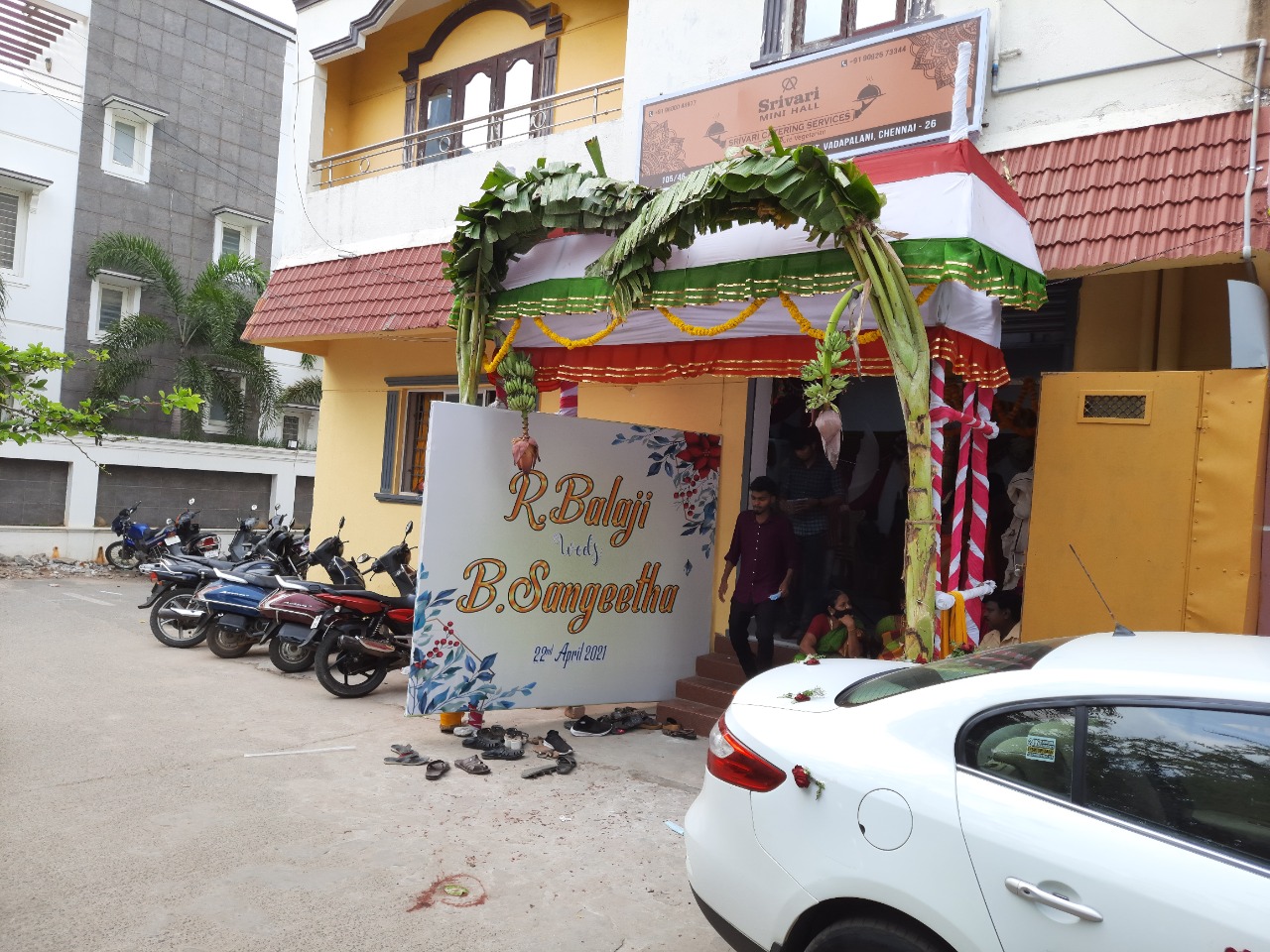 Srivari Mini Hall Outdoor Parking Area